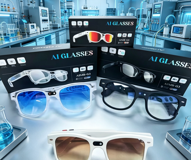 Kairui Smart Glasses AI Translation Phone Calls Video Recording AR Navigation IP67 Waterproof Magnetic Charging App Control