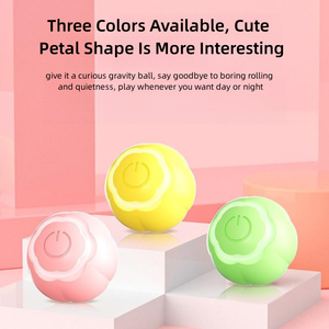 Wiederauf ladbarer automatischer elektrischer Katzen ball aus Silikon Automatische rollende Haustiere, die Ballspielzeug-Training spielen - Product Image 3