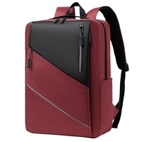 Sac à dos de voyage antivol personnalisé avec port de charge USB, imperméable, en polyester à motif géométrique Oxford, 20-35L, pour ordinateur portable