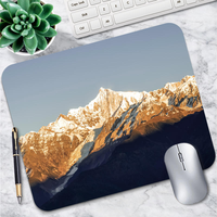 Tapis de souris à motif de paysage de dessin animé, 10 "x 8", petit tapis en caoutchouc antidérapant pour ordinateurs de bureau