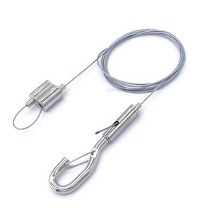 Kit de <span class=keywords><strong>cable</strong></span> de agarre de bucle de alta calidad Kit de suspensión de <span class=keywords><strong>cable</strong></span> recubierto personalizado con gancho a presión - Product Image 1