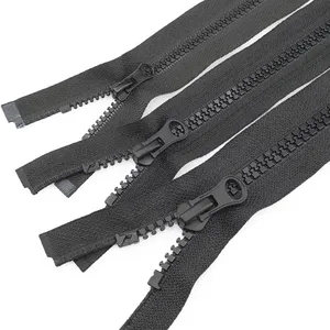 High Quality No.3/5/8/10/15/20 Resin Zipper Custom Open-end Plastic Zippers For Garment