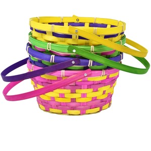 Traditional Bamboo Weaving Craft Colorful Storage <b>Basket</b> for <b>Easter</b> Egg Hunting and Kids Playtime High Grade Export Quality - Product Image 6