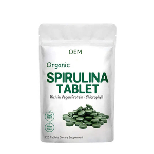 Comprimés de spiruline de haute qualité 100 %, marque privée OEM, complément nutritionnel en vrac, comprimés mixtes de spiruline et de chlorelle - Product Image 1