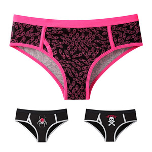 Perizoma da <span class=keywords><strong>Donna</strong></span> Taglie Forti con Stampa Teschio, Antibatterico in <span class=keywords><strong>Viscosa</strong></span>, Comodo e Traspirante, Sportivo a Vita Media, Sexy - Product Image 4