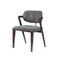 Chaise de salle à manger en bois de noyer vintage de haute qualité JP avec dossier et accoudoirs, chaise de banquet, chaise de mariage