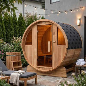 Saunas de Madera de Alta Calidad para Exteriores en Venta, Sauna Seca para 2-4 Personas con Ventana de Vidrio y Estufa Harvia para Jardín - Product Image 1