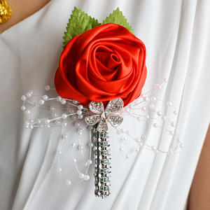 Muitas cores Rose Corsage White Wedding Flowers Acessórios Prom Suit Decoration - Product Image 3