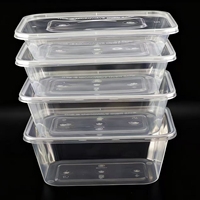 Contenants alimentaires en plastique PP pour micro-ondes, jetables, pour la préparation des repas, boîte à lunch à emporter avec couvercles