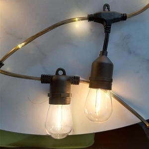 Guirnalda de luces LED S14 de 48 pies, cable de alimentación brillante E27, resistente al agua, IP65, EE. UU., AU, enchufe de la UE, guirnalda para exteriores, luz de fiesta para Patio - Product Image 6