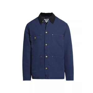 <b>Jacket</b> Factory Custom logo Multi-pockets Cargo <b>Jacket</b> Men Casual Heavy Duty Navy <b>Canvas</b> <b>Jacket</b> - Product Image 2