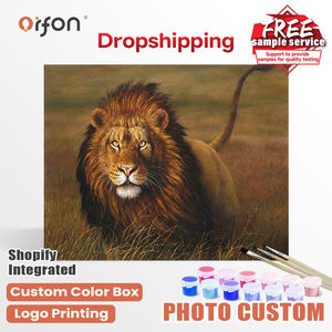 Kit de Pintura por Números ORFON para Principiantes, Pintura Acrílica al por Mayor, Leones del Bosque Primitivo - Product Image 1