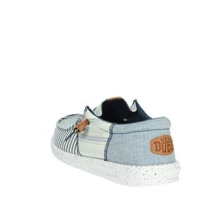 Hey Dude Mocassins en toile rayés blancs et bleus pour hommes, chaussures décontractées - Product Image 2