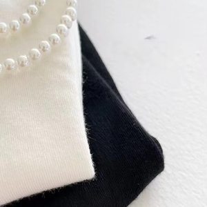 <span class=keywords><strong>Chaussettes</strong></span> en coton peigné respirantes de luxe avec chaîne de perles détachable, <span class=keywords><strong>chaussettes</strong></span> de haute qualité à la mode avec perles, printemps automne, antidérapantes pour femmes - Product Image 2