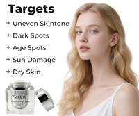 Crème hydratante pour le visage et le corps au collagène de perle d'or, à la glycérine, aux AHA, à la niacinamide, blanchissante, raffermissante, anti-âge, sans effets secondaires, 30 g