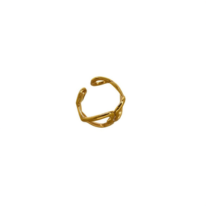 Fashion <b>Ring</b> 316L Stainless Steel PVD <b>Gold</b> Plating Sustainable Resistant Design For Women Men Jewelry Accessory - Product Image 2