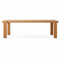 Ensemble de table d'appoint en teck pour l'extérieur, table basse rectangulaire et tables d'angle latérales pour jardin, patio, villa, terrasse extérieure