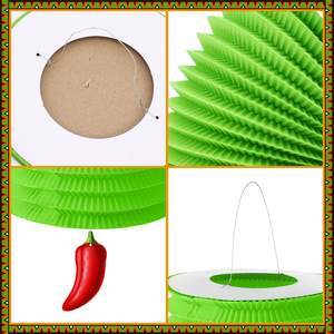 Linterna creativa para festivales, suministros para fiestas, papel plegable, farolillos para festivales de México, farol <span class=keywords><strong>Lampion</strong></span> de papel para órganos - Product Image 5