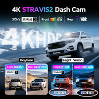 Caméra embarquée IA avant et arrière 4K Starvis 2 avec vision nocturne, enregistrement Wi-Fi, enregistrement en boucle, surveillance de stationnement 24h/24 et ADAS IA