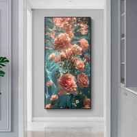 Haupt dekoration Luxus Rose Blumen Leinwand Malerei Wand kunst mit Rahmen Wand kunst Wandbild Innendekoration