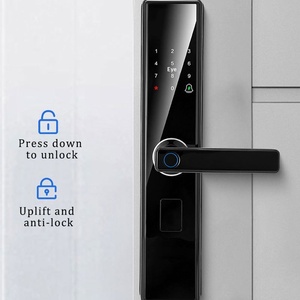 กุญแจดิจิตอลอัจฉริยะ TTlock พร้อมระบบ WiFi สีดำ สำหรับประตูบ้าน ใช้กับระบบสแกนลายนิ้วมือและคีย์อิเล็กทรอนิกส์ เหมาะสำหรับใช้ในบ้าน โรงแรม/อพาร์ตเมนต์ - Product Image 2