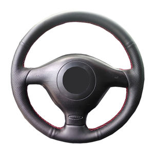 Cubierta de <span class=keywords><strong>volante</strong></span> de coche de cuero de microfibra deportiva para modelos Volkswagen VW Golf 4 Passat B5 <span class=keywords><strong>Seat</strong></span> <span class=keywords><strong>Leon</strong></span> Polo 1999-2004 1996-2003 - Product Image 1