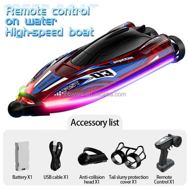 2.4G Dual Brushless Motor RC Boat High Speed Dual Drive Waterproof Speedboat Anti-collision for Pools and Lakes RC Boat