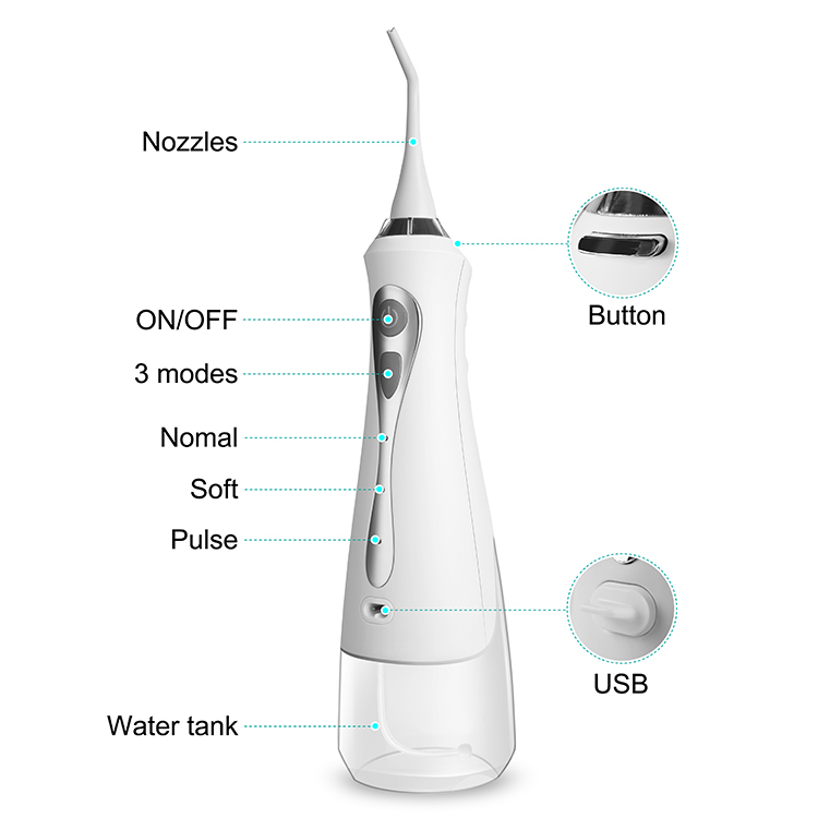 Soins dentaires 230ml Réservoir D'eau Étanche Dents Propre Portable Dentaire Flosser D'eau Jet D'eau Dentaire Irrigateur Oral