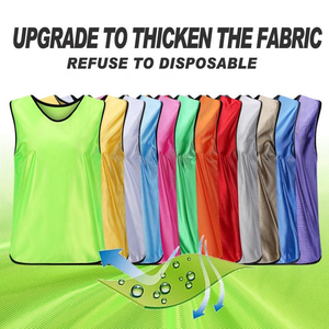 Gilets d'entraînement de football respirants personnalisés avec logo, chasubles de football pas chers, gilets de football en mesh, dossards d'entraînement de football en gros - Product Image 2
