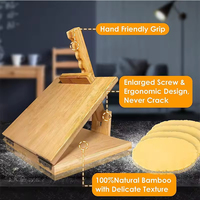 Rouleau à pâtisserie manuel en bois de bambou pour tortillas, raviolis et rouleaux de printemps – Outil de cuisine robuste