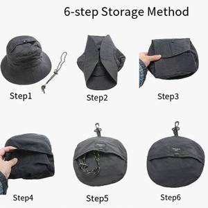 Chapeau de soleil <span class=keywords><strong>d</strong></span>'extérieur personnalisé avec logo, pliable, protection solaire UPF 50+, large bord, pour homme, été, plage - Product Image 3