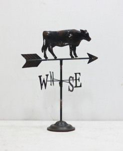 Desk Top <strong>Weather</strong> <strong>Vane</strong> W/ Bull Iron Decoration BSCI Ornaments XIAMEN PORT <strong>Wind</strong> Mill Metal Support Garden Finial Ming Rich - Product Image 4