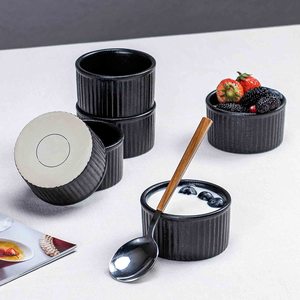 Ramekin <span class=keywords><strong>UNICASA</strong></span> 6 oz Creme Brulee Ramekins Horno Seguro Cerámica Ramekins 6 Oz Cerámica Frutero Nórdico Con Restaurante - Product Image 2