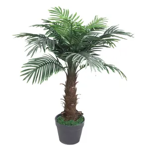 Folhas de palmeira artificial, venda direta da fábrica, decoração interna, realista, folhas de palmeira, planta artificial, bonsai