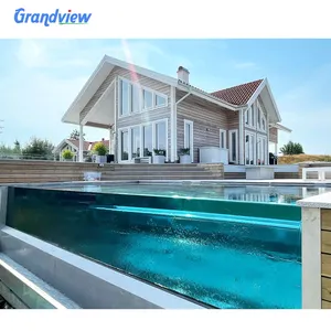 Vente en gros extérieur épais grand 80mm 100mm acrylique transparent pour piscines