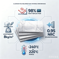 Coussin acoustique en mousse de mélamine 3C pour l'isolation thermique et le réglage des haut-parleurs
