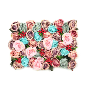 Trang Trí Đám Cưới 3d Màu Đỏ Cuộn Lên Vải Hoa Hồng Nhân Tạo Hoa Nền Tường - Product Image 6