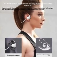 Headset Bone Clip Pro Harga Terjangkau, Headphone Kontrol Sentuh Model Anting, Earphone Nirkabel dengan Neckband dan Earhook untuk Olahraga