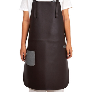 Leather <b>Work</b> <b>Apron</b> Unisex For Baristas Hairdressers Restaurant Bar Use Brown - Product Image 3