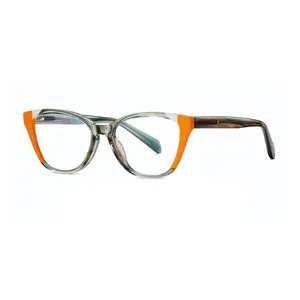 Trọng lượng nhẹ rẻ nhất cận thị mát CE Kính Mắt Chiết Giang handmade Eyewear 2024 Kính nữ thiết kế Acetate kính theo toa