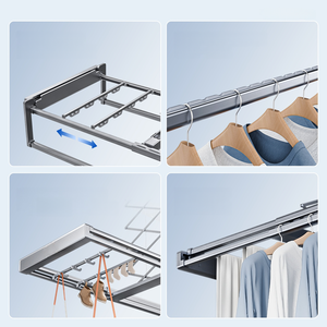 Invisible starry sky <b>lamp</b> intelligent remote control lifting disinfection sterilization drying balcony electric drying rack - Product Image 6