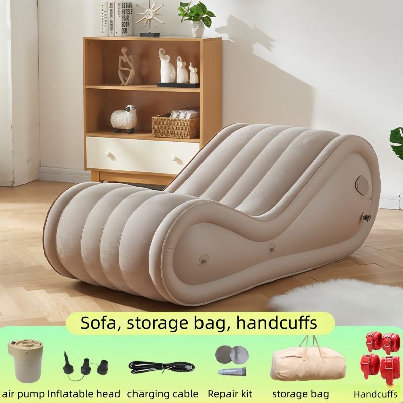 Wihte-sofa-Built-in air pump and storage bag  handcuffs