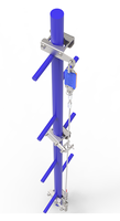 Boucle de connexion rapide verticale en acier inoxydable de type JVW 70M pour système de protection contre les chutes de mât de télécommunication monopôle