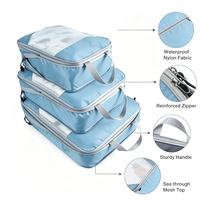Sacs de compression légers pour bagages de voyage, organisateurs de bagages extensibles, sacs de rangement pour les essentiels de voyage