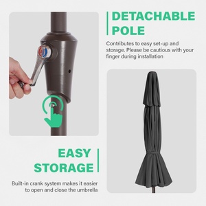 Free Sample Patio Outdoor Umbrella Beach Umbrellas for Sand UPF50+ Garden Portable Umbrella for Garden Lawn - Product Image 5