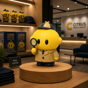Figurine en vinyle personnalisée Lemon Detective OEM/ODM, jouet de collection Mystery Sleuth, directement de l'usine - Product Image 1