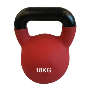 Wholesale free weights strength training chromed colored strips OEM Basics Cast Iron Kettlebell competition