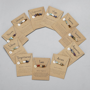 Collana all'ingrosso con ciondolo classico dei <span class=keywords><strong>12</strong></span> segni zodiacali, perline in pietre naturali, acciaio inossidabile, ecologica, regalo per <span class=keywords><strong>amici</strong></span> - Product Image 5