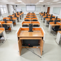 Support de moniteur électrique escamotable intégré de 22 pouces avec écran dissimulé pour table de salle de conférence universitaire - Vente en gros