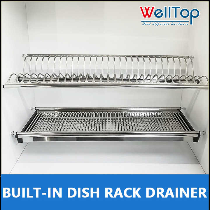 Ss Dish Rack Wholesale China SS304 Stainless Steel Built-In Dish Rack Drainer Modern ...